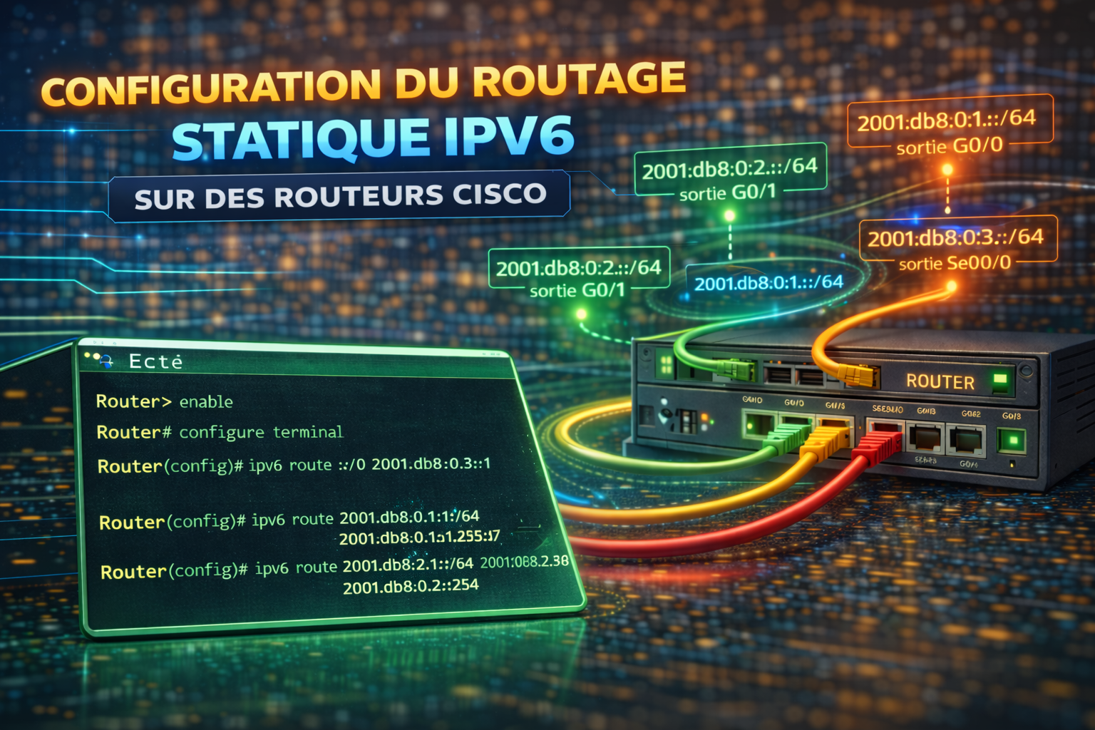TP07 – Configuration du routage statique IPv6