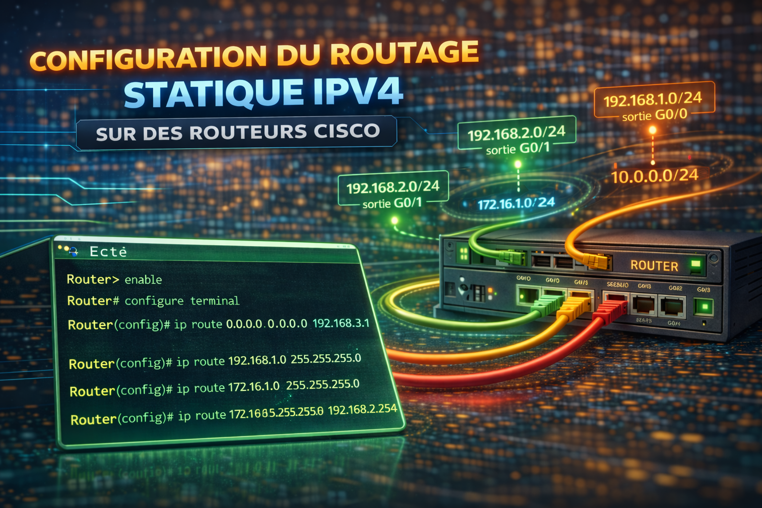 TP06 – Configuration du routage statique IPv4