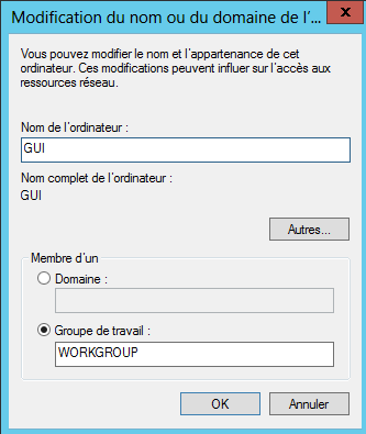 Étape 4 - Modification du nom