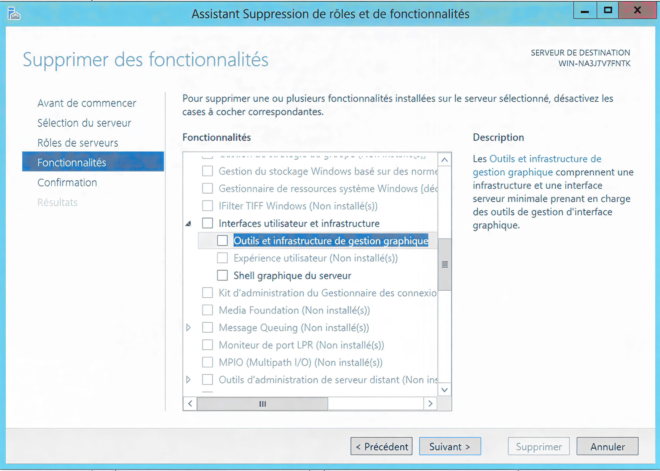 Étape 6 - Écran de confirmation