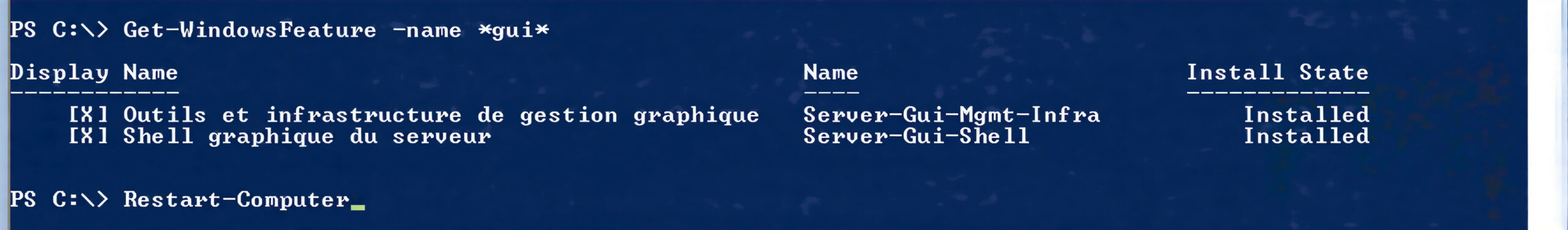 Étape 6 - Vérification et redémarrage