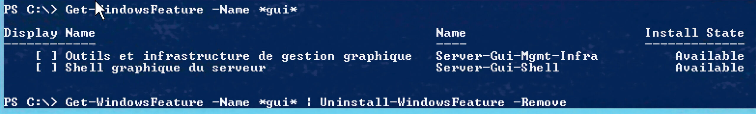 Étape 7 - Option Remove