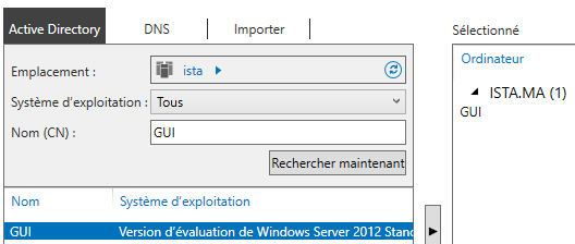 Remarque - Ajout via Active Directory