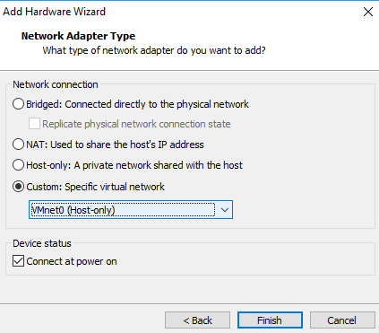 Étape 1d - Configuration Custom