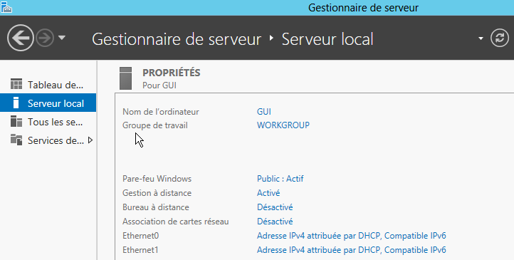 Étape 1e - Deux cartes réseau