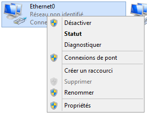 Étape 2b - Menu Propriétés