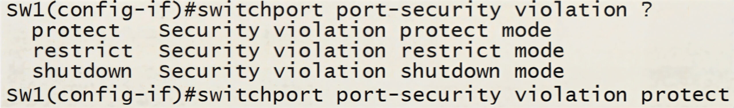 Violation mode Protect