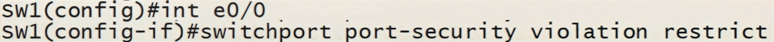 Violation mode Restrict