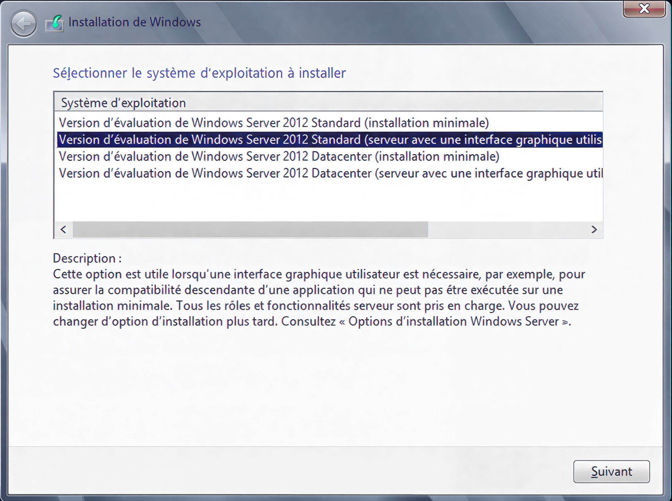 Installation étape 3 - Version Standard