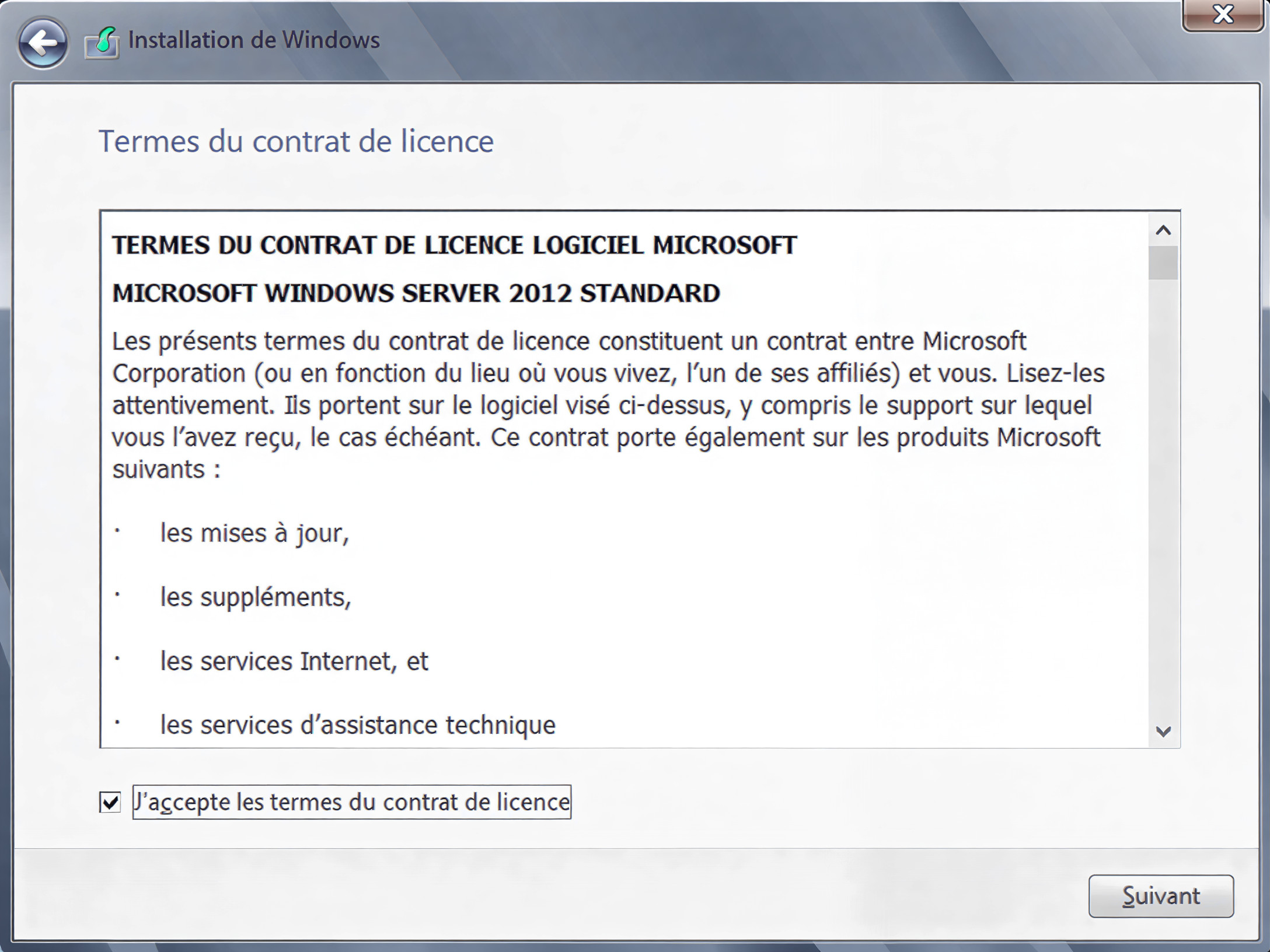 Installation étape 4 - Licence
