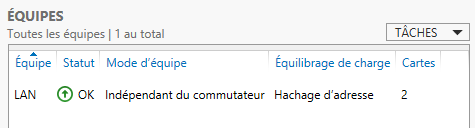 Étape 3d - Équipe créée