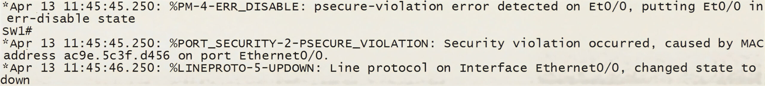 Port down après attaque