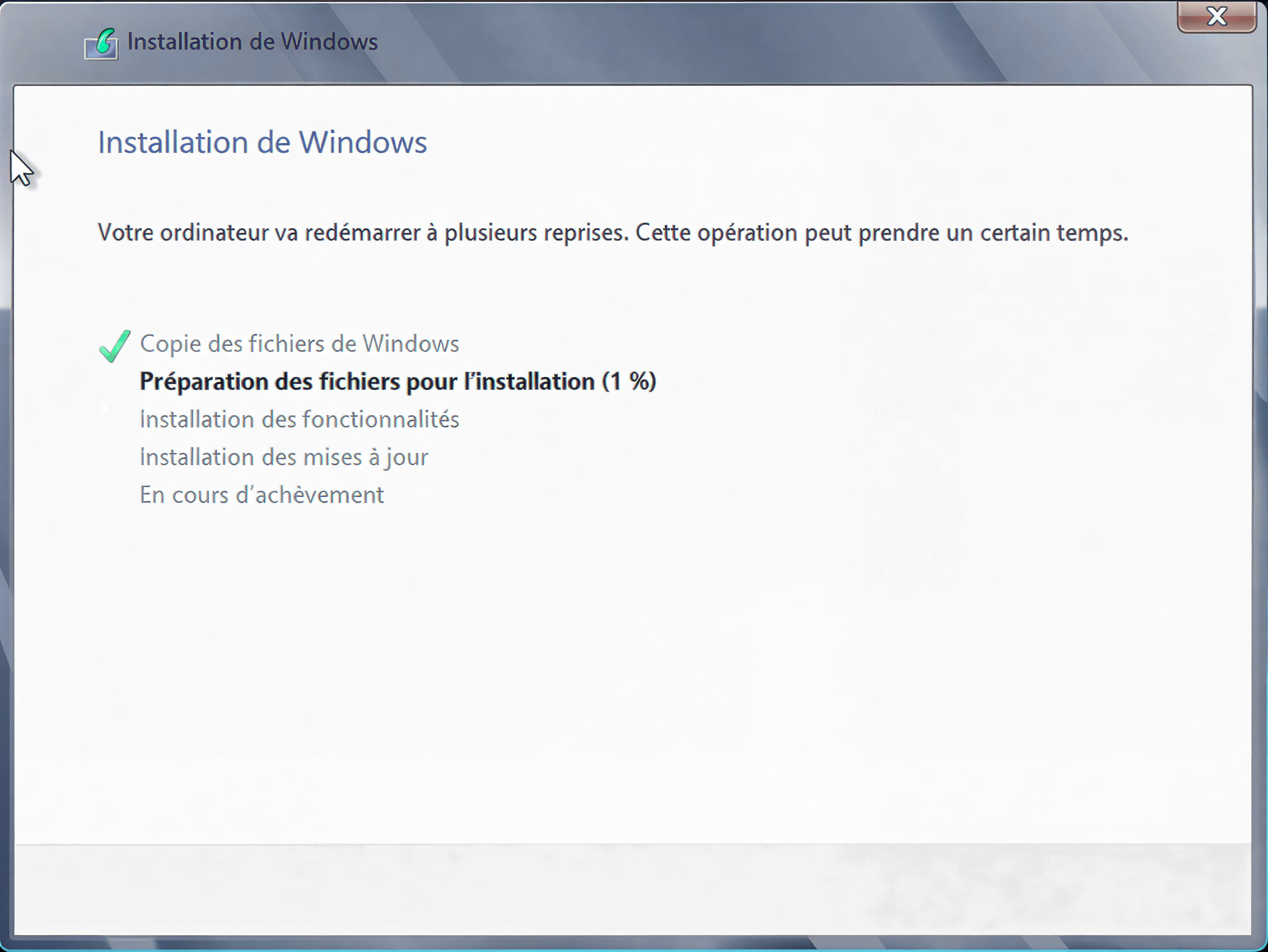 Installation étape 8 - Installation