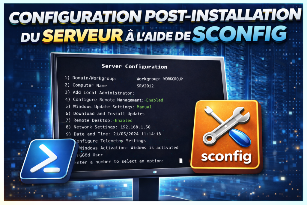 TP 09 – Configuration post-installation du serveur à l&rsquo;aide de sconfig