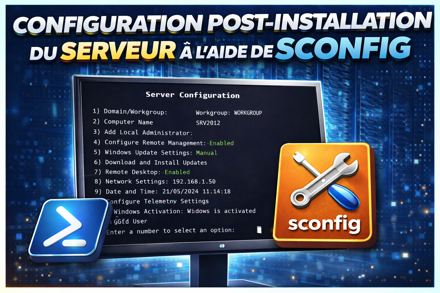 TP 09 – Configuration post-installation du serveur à l’aide de sconfig