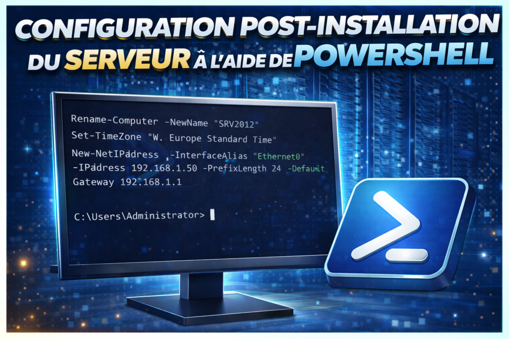 TP 10 – Configuration post-installation du serveur à l&rsquo;aide de PowerShell